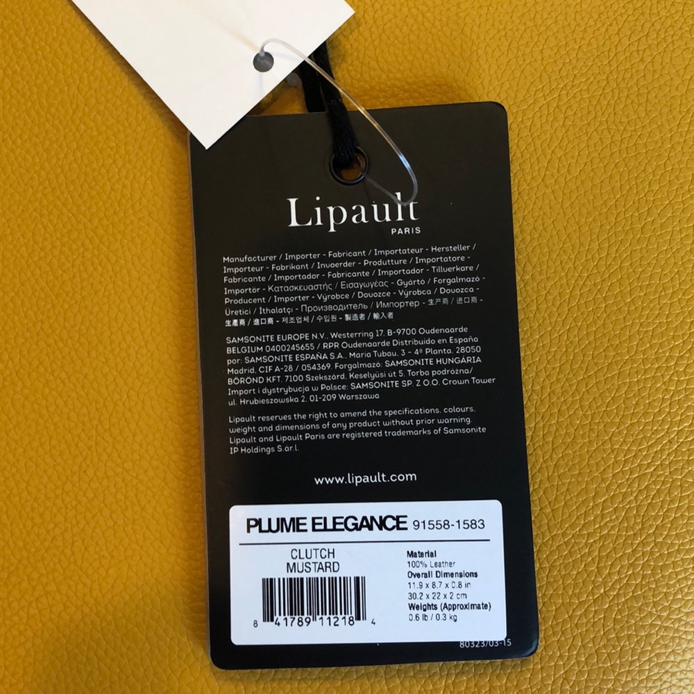 SOLD Lipault Plume Elegance Clutch 100% leather - Picture 5 of 7